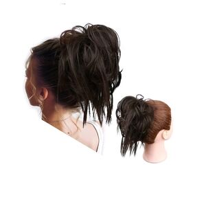 Elegant Black Hair Bun Extension